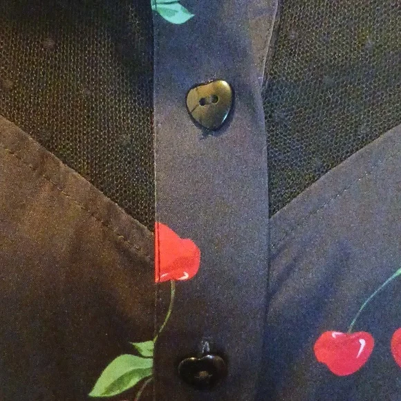 Belle Poque Dress With Cherries 2xl - Picture 6 of 7